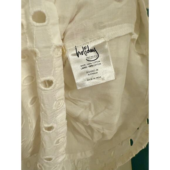 Holiday Celine Eyelet Peasant Top - Picture 4 of 5